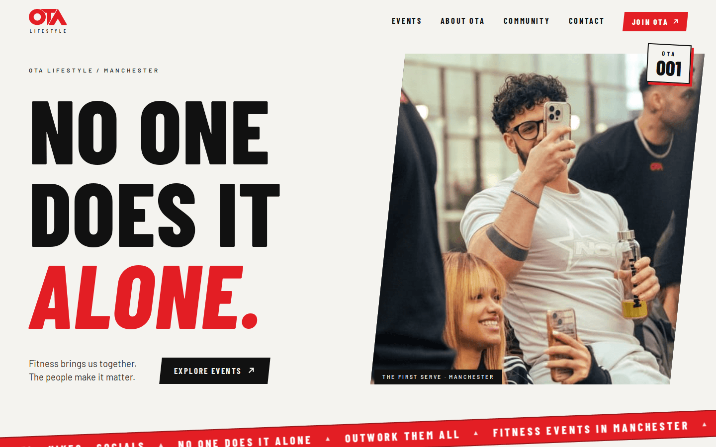 OTA Lifestyle homepage